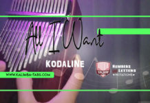 All I Want by Kodaline All I Want Kalimba Tabs