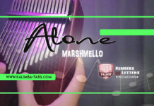 Alone (Marshmello) Alone Kalimba Tabs