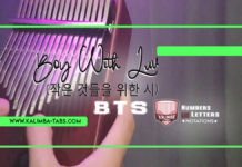 Boy With Luv (작은 것들을 위한 시) Boy WIth Luv Kalimba Tabs