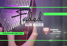Faded Faded Kalimba Tabs