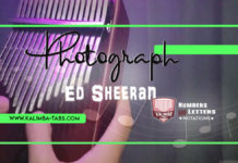 Photograph by Ed Sheeran Photograpg Kalimba Tabs
