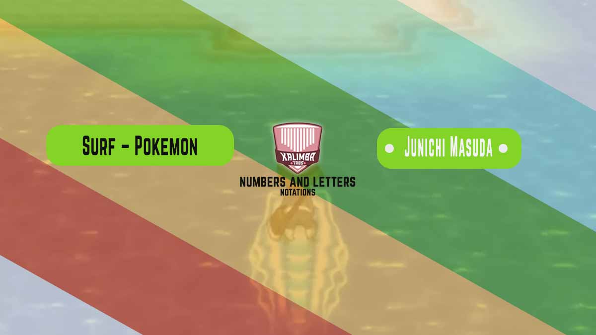 Surf Pokemon Kalimba Tabs Easy Kalimba Chords Number And Letter Notation